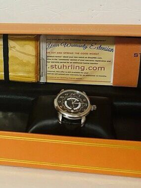 Stuhrling Original Time Traveler Swiss Quartz Watch NEW